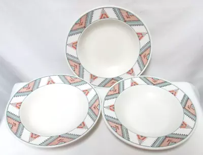 Mikasa Intaglio Santa Fe Vintage Southwest Blanket Soup Pasta Bowl Set 3 • $18.74