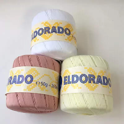 Three Balls Of Coats 'Eldorado' Crochet Cotton Whitedusky Pink And Pale Yellow • £4