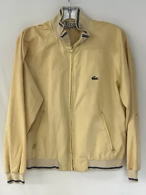 Vintage Izod Lacoste Light Yellow Zip-Up Jacket Mens Size L • $20