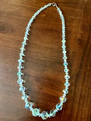 Vintage Aurora Borealis Austrian Crystal Necklace 22  • $8