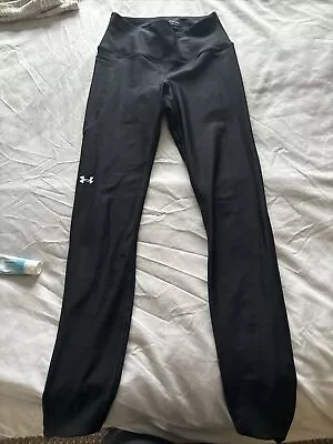 Genuine Women's UNDER ARMOUR Black Running Leggings - XS - Immaculate Condition • £6