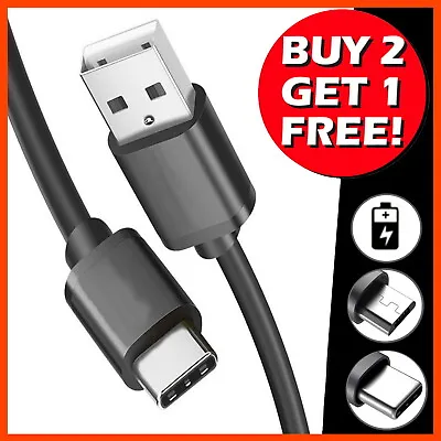 HeavyDuty USB Type C Micro USB Charging Charger Cable Phone Long Lead 2m 3m • £2.19