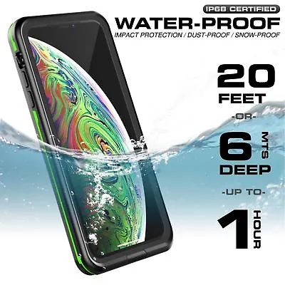 $17.92 • Buy IPhone XR XS Max Waterproof Shockproof Dirt Proof Swimming Slim Full Case Cover