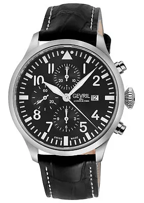 Gevril Men's 47100 Vaughn Chrono Pilot Swiss Automatic ETA 7750 Movement Watch • $950