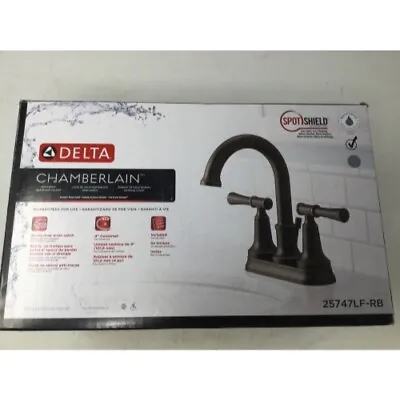 $69.99 • Buy Delta Chamberlain Centerset 2-Handle Bathroom Faucet Venetian Bronze 25747LF-RB