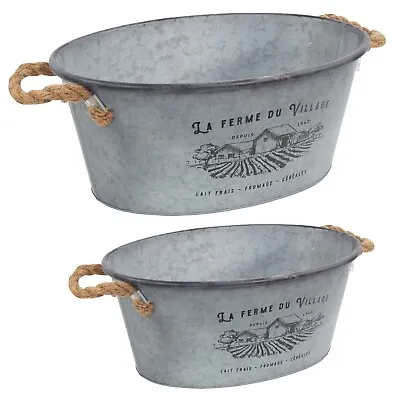 Large Galvanised Metal Wine Champagne Beer Bottle Ice Cooler Bucket Party Tub • £21.99