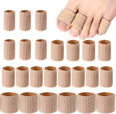 24 Pieces Toe Tubes 0.98 Inches Toe Cushion Tube Corn Pads For Toes Sleeves Soft • $11