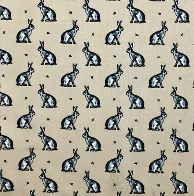 Lifestyle Bunny Rabbit Natural 100% Cotton Fabric 135cm Wide  • £4.99