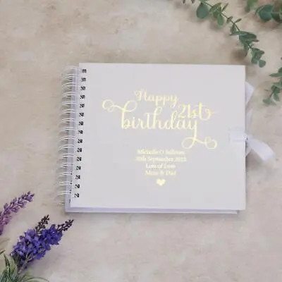 Personalised 21st Birthday Scrapbook Photo Album Or Guest Book Gift WSPR-18 • £15.99