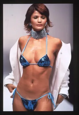 Helena Christensen Supermodel Bikini Glamour Photo Agency 35mm Transparency  • $24.99