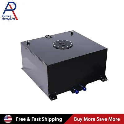 15 Gallon Black Coated Aluminum Racing/drifting Fuel Cell Gas Tank+level Sender • $108.89