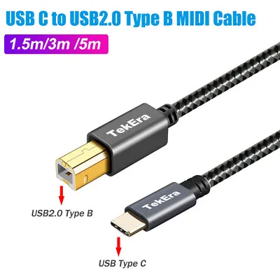 $11.35 • Buy USB C To USB B Midi Cable Type C To USB Midi Interface Cord For Printer Phone