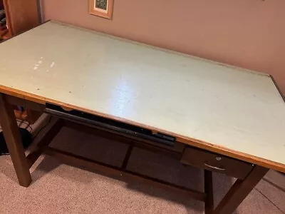 Vintage Large Mayline Drafting Table/desk W/h Adjustable Top + Drafting Access. • $550