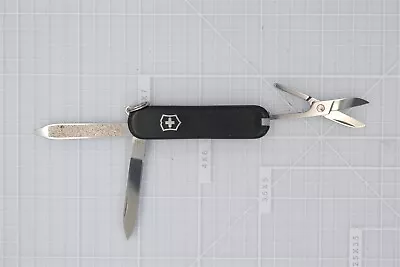 Black Compact Keychain Swiss Army Knife EDC Folding Pocket Knife Scissors A0295 • $11.95