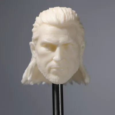 1/6 Male White Wolf Geralt Head Sculpt Carved Model For 12 PH TBL Figure Body • $13.15