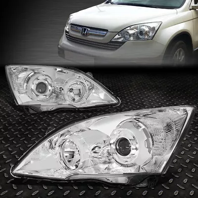 For 2007-2011 Honda Crv Chrome Housing Clear Corner Projector Headlight/lamp Set • $150.88