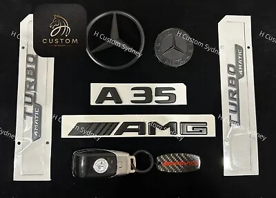 Matte Black A35 AMG Badges Package For Mercedes A35 W177 V177 Exclusive Pack • $158