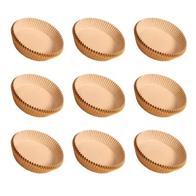  50 Pcs Non-stick Baking Liner Paper Pads Round Crackers Air • £12.39