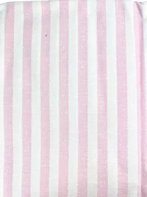 Vintage 60s Pink Stripe Linen - Linen/Blend 20” X 41  • $12.71