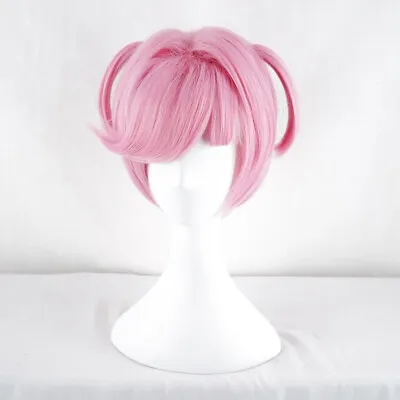 Natsuki Cosplay Wig Anime DDLC Short Pink Heat Resistant Synthetic Hair Wigs • $14
