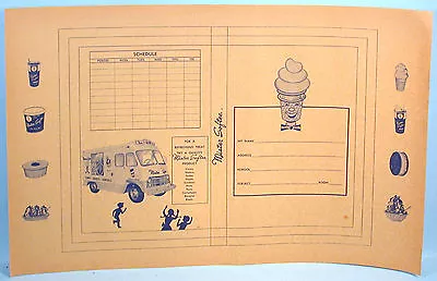 1950s-1960s Mister Softee Ice Cream School Book Cover Unused Advertising Premium • $34.95