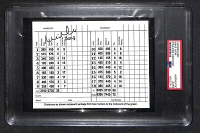 Mike Weir  2003 Champion  Signed Augusta National Masters Scorecard PSA/DNA • $199.99