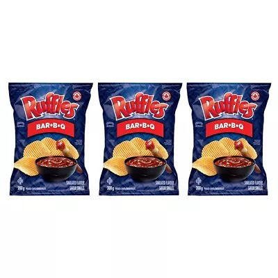 Ruffles Bar-B-Q Chips 3 X 200g / 7.5oz Imported From Canada • $27.99