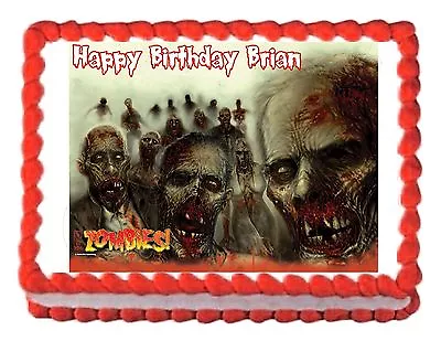 Zombies Edible Party Edible Cake Image Decoration Cake Topper • $9.95