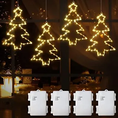 $26.54 • Buy Christmas Tree Window Lights Battery Operated 240 LED Xmas Tree Decorations		...