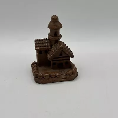 Ceramic Antique Lighthouse Building Miniature Trinket Handmade Clay • $10