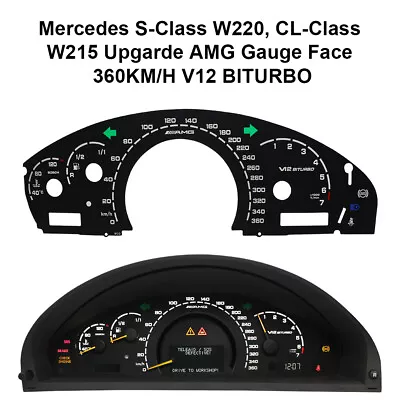 Mercedes S-Class W220 CL-Class W215 AMG Gauge V12 BITURBO 360KM / H. • $54.20