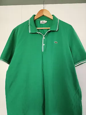 Mens Green Lacoste Short Sleeve Polo T.shirt 7 (xxl) • $19.99