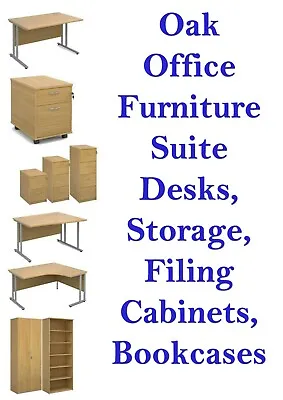 £240 • Buy Oak Office Suite / Furniture Range Desks, Storage, Filing Cabinets *New*