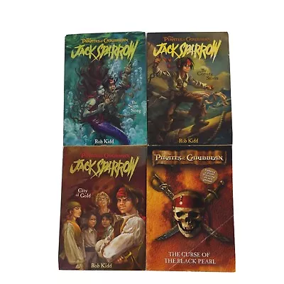 $12.95 • Buy Pirates Of The Caribbean Jack Sparrow Book Lot #1, 2, 7 Rob Kidd + Black Pearl