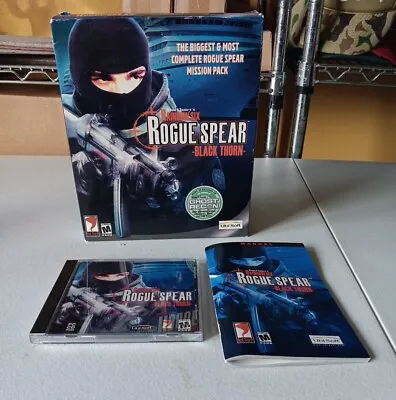 Rainbow Six Rogue Spear Black Thorn Vintage Big Box PC Game 2001 Ubisoft • $15.95