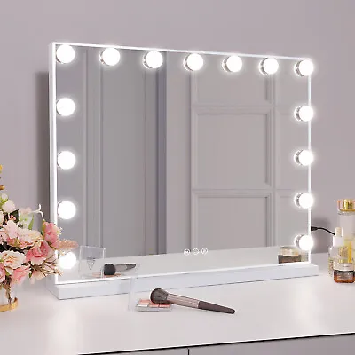 FENCHILIN Light Up Hollywood Mirror Vanity Mirror With Lights LED Make Up Mirror • £65.99