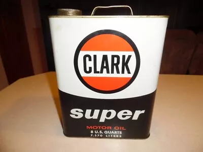 Vintage Clark Super Motor Oil 2 Gallon Can SAE-40 • $149.99