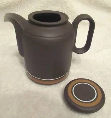 Hornsea England Contour Brown Gold Tea Pot Lock Lid Matte Finish Never Used ! • £22.80
