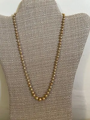 Marvella Necklace Vintage Ivory Color Faux Pearl Knotted Bead Classic 20  • $9.59