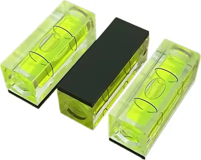 3Pcs Small Square Magnetic Spirit Levels Set Precision Scope Bubble Level Mini • $8.54