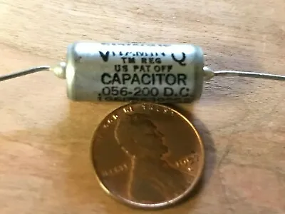 VITAMIN Q CAPACITOR 0.056uF/200V ~ VINTAGE ~ PIO ~ GUITAR TONE AUDIO ~ NOS~ 196P • $5