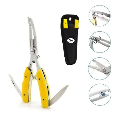 $7.19 • Buy Fishing Pliers Split Line Cutters Stainless Steel Braid Hook Remover Scissors