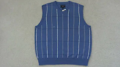 SADDLEBRED RECT. PATTERN COTTON SWEATER VEST - LARGE -NEWwTAGS - FREE SHIPPING • $19.99