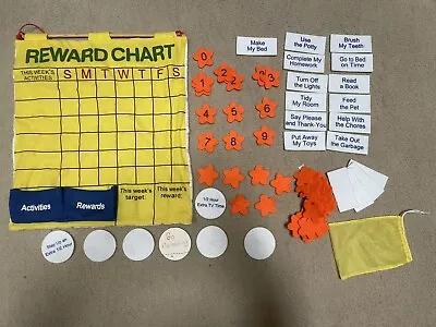 Behavior Chore Reward Star Chart Visual Responsibility Schedule Board • $10