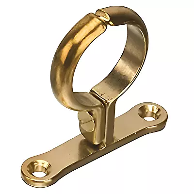 Cast Brass School Board Pipe Clip / Screw On Bracket - 15  22  28  35mm • £1.89