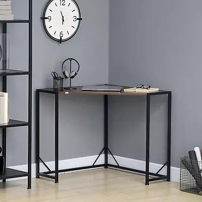 Space-Saving Corner Desk Small Computer Desk With Metal Frame For Home Office • $55.99