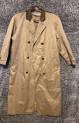 S.B. II VTG 80's Women's 13/14 Brown Button Front Long Sleeve Trench Coat • $25
