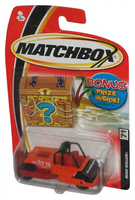 Matchbox Road Roller (2004) Orange Toy Vehicle #71 - (Bonus Treasure Chest Card) • $12.98