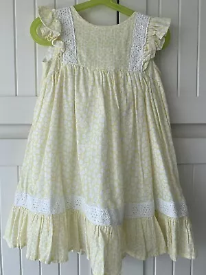 Beautiful Laura Ashley Girls Yellow Dress Age 4 • £12.50