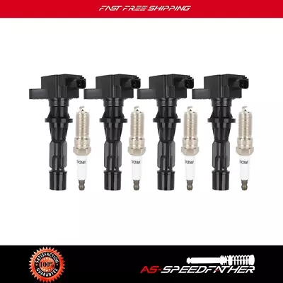 4 Ignition Coil & Spark Plug For Ford Fusion Mercury Milan 2.3L 2006-2009 UF516 • $78.42